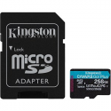 Kingston - Flash memory card (microSDXC to SD adapter included) - 256 GB - A2 / Video Class V30 / UHS-I U3 / Class10 - microSDXC UHS-I