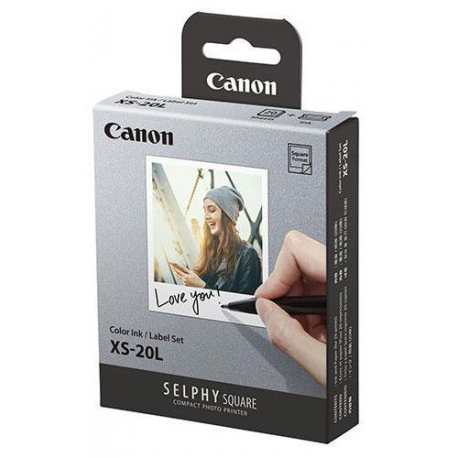 Canon XS-20L - Colour (cyan, magenta, yellow) - print ribbon cassette and paper kit - for SELPHY Square QX10 - 0