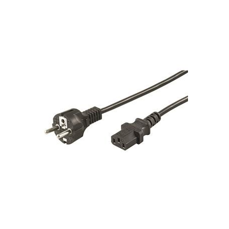 goobay NK 106 S - Power cable - IEC 60320 C13 to CEE 7 / 7 (M) - AC 250 V - 2 m - black - 0