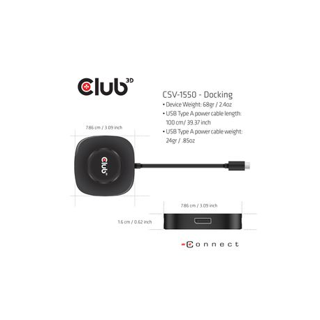 Club 3D - Docking station - USB-C 3.2 Gen 1 - DP - 3