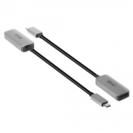 Club 3D CAC-1567 - DisplayPort adapter - USB-C (M) to DisplayPort (F) - DisplayPort 1.4 - 22 cm - active, 8K support - 7