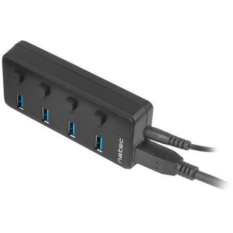 Natec MANTIS 2 - Hub - 4 x SuperSpeed USB 3.0 - desktop - 3