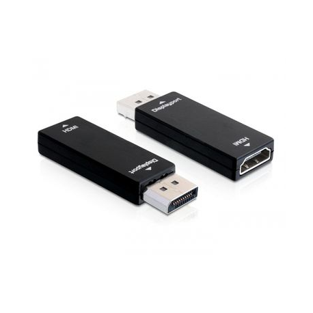 Delock - HDMI adapter - DisplayPort male to HDMI female - black - 1