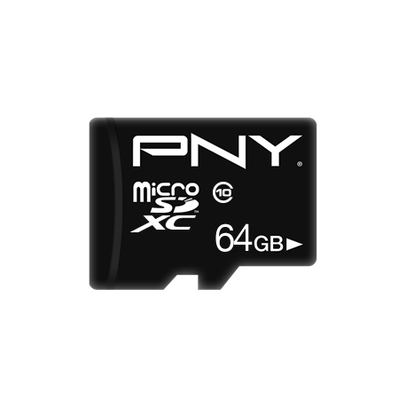 PNY Performance Plus - Flash memory card - 64 GB - Class 10 - microSDXC - 1