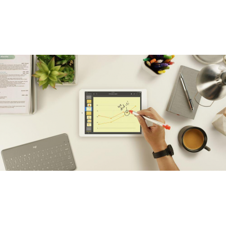 Logitech Crayon - Digital pen - wireless - intense sorbet - for Apple 10.2-inch iPad; 10.5-inch iPad Air (3rd generation); 10.9-inch iPad Air (4th generation, 5th generation); 11-inch iPad Pro; 12.9-inch iPad Pro (3th generation, 4th generation, 5th generation); 9.7-inch iPad (6th generation); iPad mini (6th generation); iPad mini 5 (5th generation) - 1