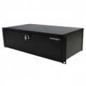 StarTech.com 3U 9in Deep RackMount Locking Storage Drawer - Rack storage drawer - black - 3U - 19" - SH39LK - Rack storage drawer - black - 3U - 19" - for P / N: RACK-18U-20-WALL-OA, RACK-21U-20-WALL-OA, RACK-24U-20-WALL-OA, RK3236BKF