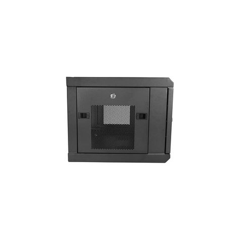 StarTech.com 2 Post 6U 19" Wall Mount Network Cabinet, 15" Deep Locking IT Switch Depth Enclosure, Vented Computer / Electronics Equipment Data Rack with Shelf & Hook & Loop Tape / Assembled - 19 Inch Wall Cabinet (RK616WALM) - Rack enclosure cabinet - wall mountable - black - 6U - 1