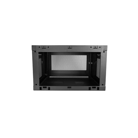 StarTech.com 2 Post 6U 19" Wall Mount Network Cabinet, 15" Deep Locking IT Switch Depth Enclosure, Vented Computer / Electronics Equipment Data Rack with Shelf & Hook & Loop Tape / Assembled - 19 Inch Wall Cabinet (RK616WALM) - Rack enclosure cabinet - wall mountable - black - 6U - 2
