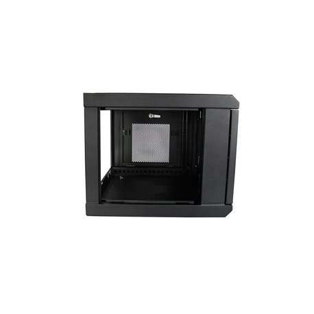 StarTech.com 2 Post 6U 19" Wall Mount Network Cabinet, 15" Deep Locking IT Switch Depth Enclosure, Vented Computer / Electronics Equipment Data Rack with Shelf & Hook & Loop Tape / Assembled - 19 Inch Wall Cabinet (RK616WALM) - Rack enclosure cabinet - wall mountable - black - 6U - 3