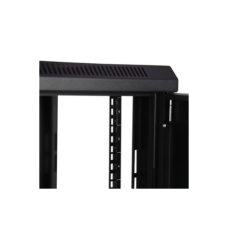 StarTech.com 2 Post 6U 19" Wall Mount Network Cabinet, 15" Deep Locking IT Switch Depth Enclosure, Vented Computer / Electronics Equipment Data Rack with Shelf & Hook & Loop Tape / Assembled - 19 Inch Wall Cabinet (RK616WALM) - Rack enclosure cabinet - wall mountable - black - 6U - 4