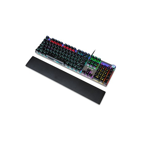 iBOX AURORA K-3 - Keyboard - backlit - USB - QWERTY - key switch: KRGD Brown - black, silver - 4