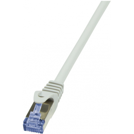 LogiLink PrimeLine - Patch cable - RJ-45 (M) to RJ-45 (M) - 1 m - SFTP, PiMF - CAT 6a - halogen-free, molded, snagless - grey - 1