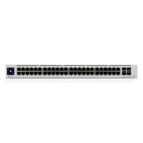 Ubiquiti UniFi Switch USW-PRO-48-POE - Switch - Managed - 48 x 10 / 100 / 1000 (40 PoE+, 8 PoE++) + 4 x 10Gb Ethernet SFP+ - rack-mountable - PoE++ (600 W) - AC 120 / 230 V  /  DC 11.5 / 52 V - 2