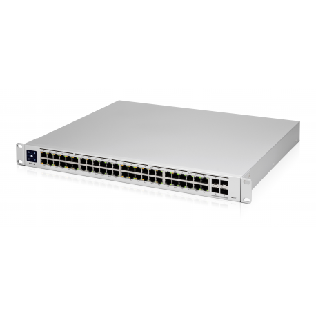 Ubiquiti UniFi Switch USW-PRO-48-POE - Switch - Managed - 48 x 10 / 100 / 1000 (40 PoE+, 8 PoE++) + 4 x 10Gb Ethernet SFP+ - rack-mountable - PoE++ (600 W) - AC 120 / 230 V  /  DC 11.5 / 52 V - 4
