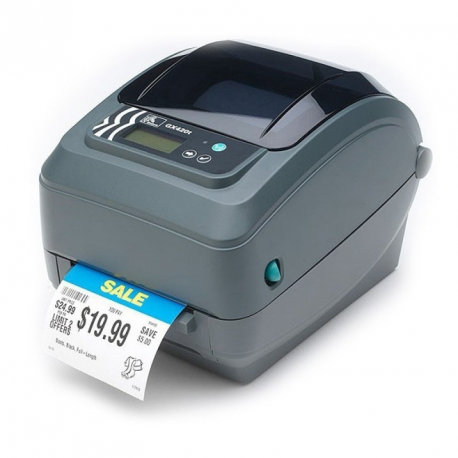 Zebra GX420t - Label printer - direct thermal  /  thermal transfer - Roll (10.8cm) - 203 dpi - up to 152 mm / sec - parallel, USB, serial - peeler - 4