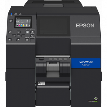 Epson ColorWorks CW-C6500Ae - Label printer - colour - ink-jet - Roll (21.59 cm) - 1200 x 1200 dpi - up to 85 mm / sec (mono) / up to 85 mm / sec (colour) - USB 2.0, LAN, USB 2.0 host - cutter - 1