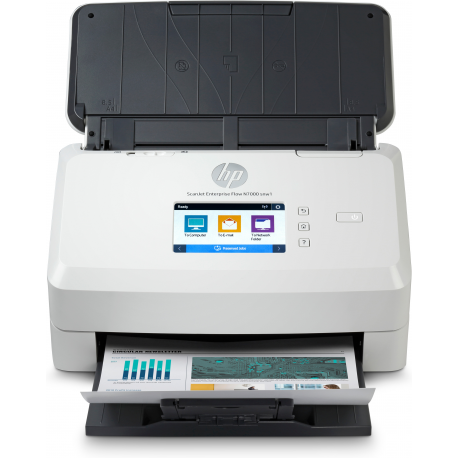 HP ScanJet Enterprise Flow N7000 snw1 - Document scanner - CMOS / CIS - Duplex - 216 x 3100 mm - 600 dpi x 600 dpi - up to 75 ppm (mono) / up to 75 ppm (colour) - ADF (80 sheets) - up to 7500 scans per day - USB 3.0, LAN, Wi-Fi(n) - 3