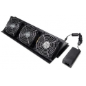 APC NetShelter CX Fan Booster Kit - Rack fan tray - AC 100/120/200/208/220/230/240 V - black - for P/N: AR4024SPX429, AR4024SPX431, AR4024SPX432, NBWL0355A, SRT1000RMXLI, SRT1000RMXLI-NC