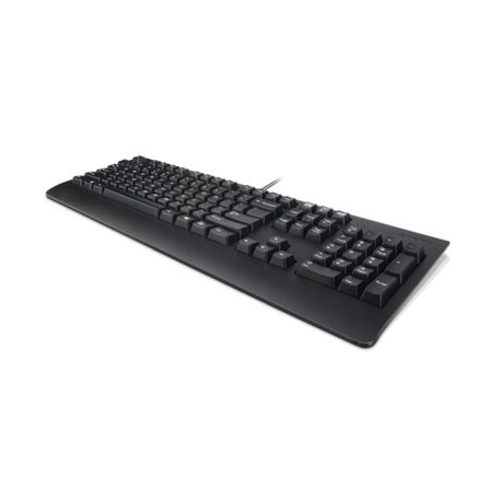 Lenovo Preferred Pro II - Keyboard - USB - QWERTY - Spanish - black - for 100e Chromebook (2nd Gen) MTK.2; IdeaPad 3 15IML05; ThinkStation P330 Gen 2 - 0