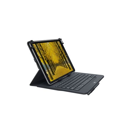 Logitech Universal Folio for 9-10 inch Tablets - Keyboard and folio case - wireless - Bluetooth 3.0 - Nordic - 0