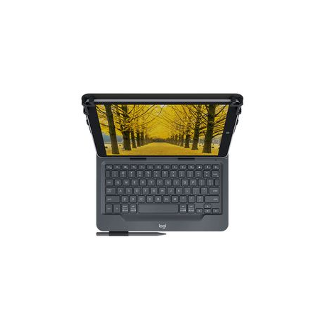Logitech Universal Folio for 9-10 inch Tablets - Keyboard and folio case - wireless - Bluetooth 3.0 - Nordic - 2