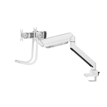 Neomounts by Newstar Select NM-D775DX - Mounting kit - for 2 LCD displays (full-motion) - white - screen size: 10"-32" - clamp mountable, grommet, desk-mountable - 3