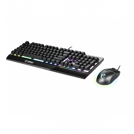 MSI Vigor GK30 combo - Keyboard and mouse set - backlit - USB - white - 3