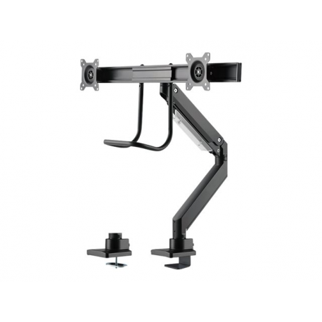 Neomounts by Newstar Select NM-D775DX - Mounting kit - for 2 LCD displays (full-motion) - black - screen size: 10"-32" - clamp mountable, grommet, desk-mountable - 2