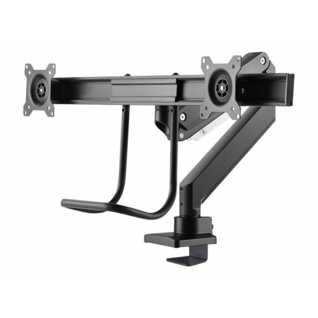 Neomounts by Newstar Select NM-D775DX - Mounting kit - for 2 LCD displays (full-motion) - black - screen size: 10"-32" - clamp mountable, grommet, desk-mountable - 6