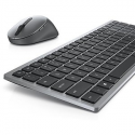 Dell Multi-Device Wireless Keyboard and Mouse Combo KM7120W - Keyboard and mouse set - wireless - 2.4 GHz, Bluetooth 5.0 - QWERTY - US International - titan grey