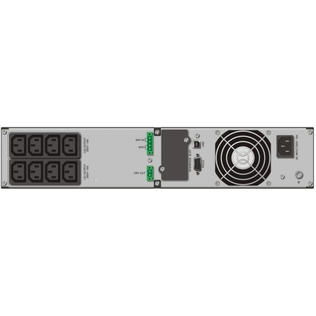 PowerWalker VFI 2000 RT HID - UPS (rack-mountable / external) - 1800 Watt - 2000 VA 9 Ah - RS-232, USB - output connectors: 8 - 2U - 19" - 6