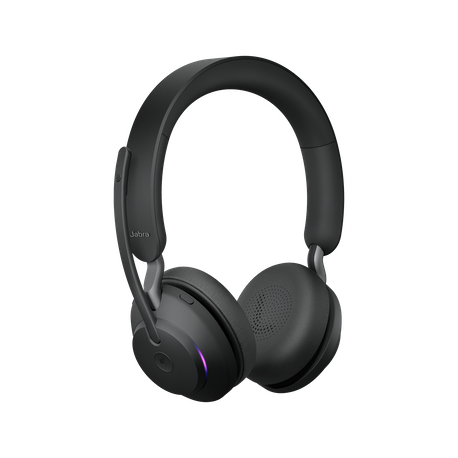 Jabra Evolve2 65 MS Stereo - Headset - on-ear - Bluetooth - wireless - USB-C - noise isolating - black - Certified for Microsoft Teams - 4