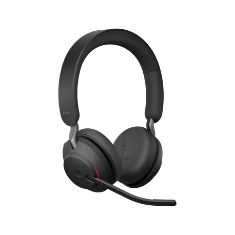 Jabra Evolve2 65 MS Stereo - Headset - on-ear - Bluetooth - wireless - USB-C - noise isolating - black - Certified for Microsoft Teams - 8