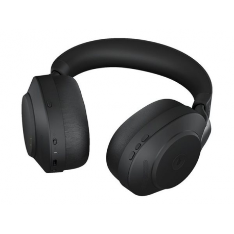 Jabra Evolve2 85 MS Stereo - Headset - full size - Bluetooth - wireless, wired - active noise cancelling - 3.5 mm jack - noise isolating - black - Certified for Microsoft Teams - 0