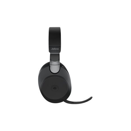 Jabra Evolve2 85 MS Stereo - Headset - full size - Bluetooth - wireless, wired - active noise cancelling - 3.5 mm jack - noise isolating - black - Certified for Microsoft Teams - 3