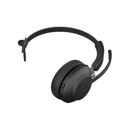Jabra Evolve2 65 UC Mono - Headset - on-ear - convertible - Bluetooth - wireless - USB-C - noise isolating - black - 3