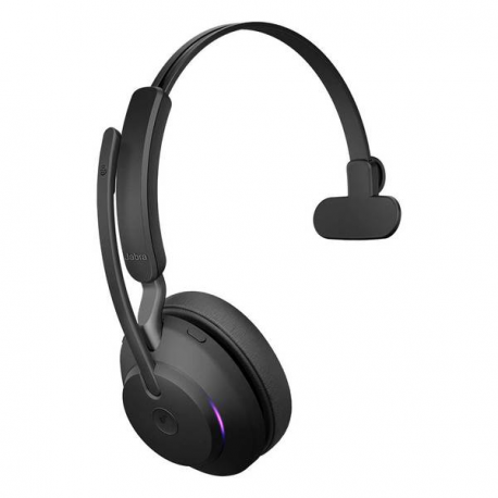Jabra Evolve2 65 MS Mono - Headset - on-ear - convertible - Bluetooth - wireless - USB-A - noise isolating - black - Certified for Microsoft Teams - 1