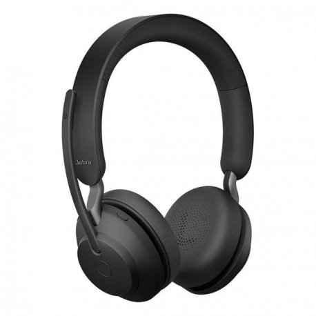 Jabra Evolve2 65 UC Stereo - Headset - on-ear - Bluetooth - wireless - USB-A - noise isolating - black - with charging stand - 4