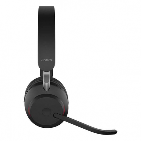 Jabra Evolve2 65 UC Stereo - Headset - on-ear - Bluetooth - wireless - USB-A - noise isolating - black - with charging stand - 5