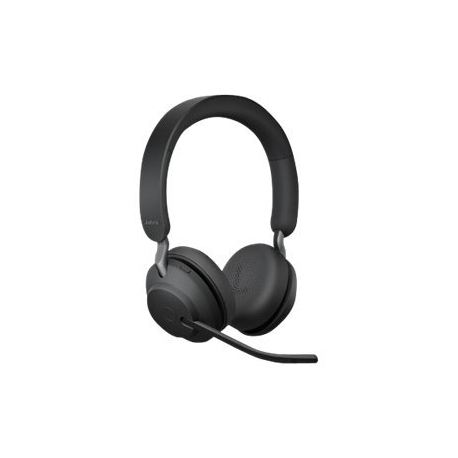 Jabra Evolve2 65 UC Stereo - Headset - on-ear - Bluetooth - wireless - USB-A - noise isolating - black - 3