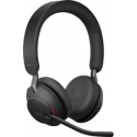 Jabra Evolve2 65 MS Stereo - Headset - on-ear - Bluetooth - wireless - USB-A - noise isolating - black - Certified for Microsoft Teams