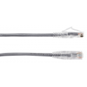 Black Box Slim-Net - Patch cable - RJ-45 (M) to RJ-45 (M) - 3 m - UTP - CAT 6 - booted, molded, stranded - grey