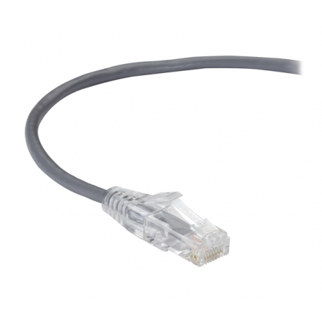 Black Box Slim-Net - Patch cable - RJ-45 (M) to RJ-45 (M) - 3 m - UTP - CAT 6 - booted, molded, stranded - grey - 1