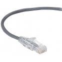 Black Box Slim-Net - Patch cable - RJ-45 (M) to RJ-45 (M) - 4.57 m - UTP - CAT 6 - booted, molded, stranded - grey