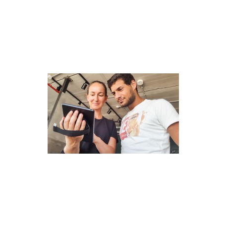 Compulocks Universal POS Kiosk Secured Tablet Stand Hand Held Grip and Dock - Stand - for tablet - lockable - black - desktop - 13