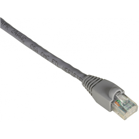 Black Box GigaTrue 550 - Patch cable - RJ-45 (M) to RJ-45 (M) - 90 cm - CAT 6 - booted, snagless, stranded - grey - 0