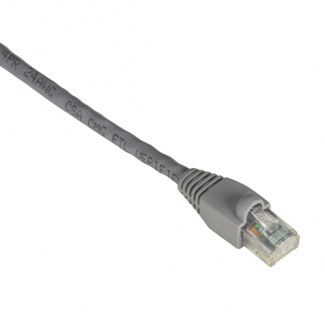 Black Box GigaTrue 550 - Patch cable - RJ-45 (M) to RJ-45 (M) - 2.1 m - CAT 6 - booted, snagless, stranded - grey - 2