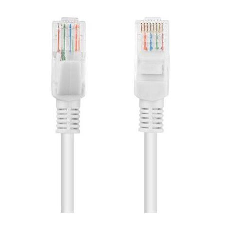 Lanberg - Patch cable - RJ-45 (M) to RJ-45 (M) - 1 m - UTP - CAT 5e - stranded - grey, RAL 7035 - 0