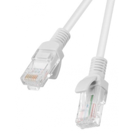 Lanberg - Patch cable - RJ-45 (M) to RJ-45 (M) - 5 m - UTP - CAT 5e - snagless - grey, RAL 7035 - 0