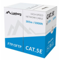 Lanberg - Bulk cable - 305 m - foiled unshielded twisted pair (F / UTP) - CAT 5e - stranded - grey, RAL 7035